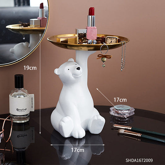 White Bear & Rabbit Tray Holder