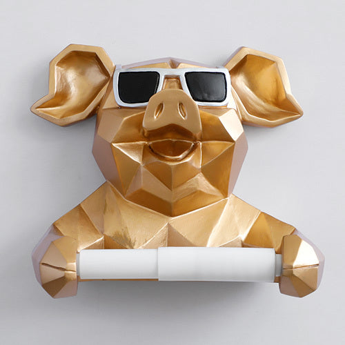 Pig Toilet Paper Holder